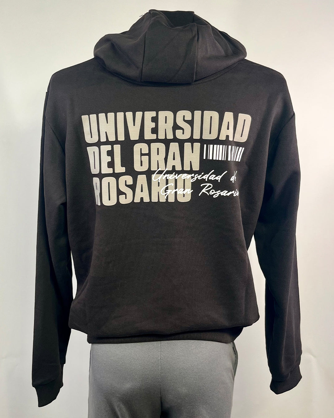 Buzo Canguro con capucha RAFT WHITE - NEGRO