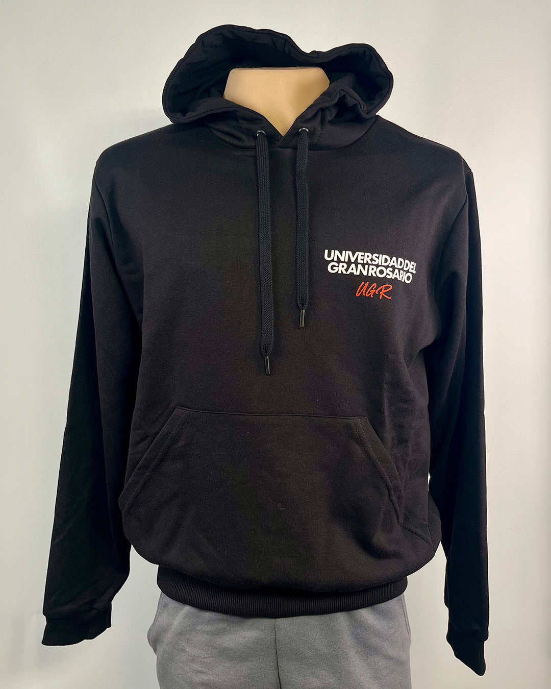 Buzo Canguro con capucha RAFT RED - NEGRO