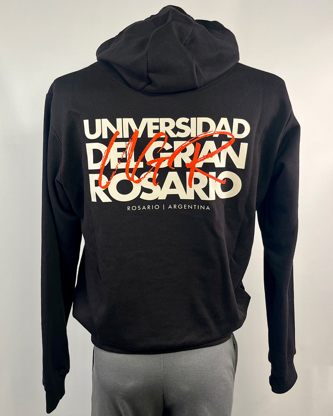 Buzo Canguro con capucha RAFT RED - NEGRO