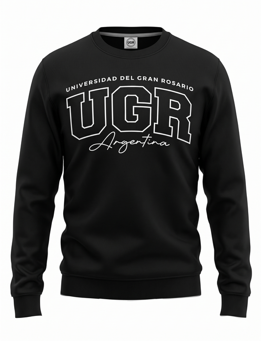 Buzo R sin capucha UNIV. ARG.- Negro