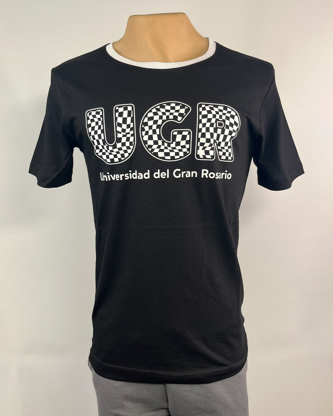Remera UNIV. RACING - NEGRO C/BLANCO