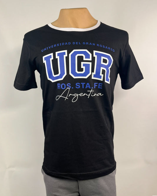 Remera UNIV. ARG. NEGRO C/BLANCO
