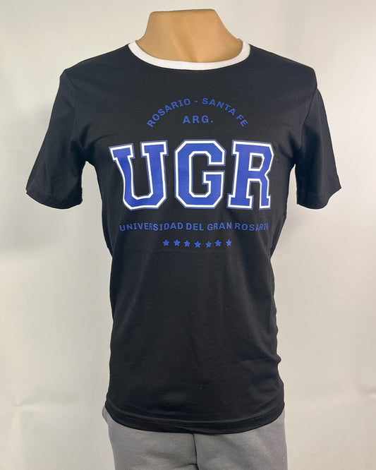 Remera UNIV. BLUE WHITE NEGRO C/BLANCO